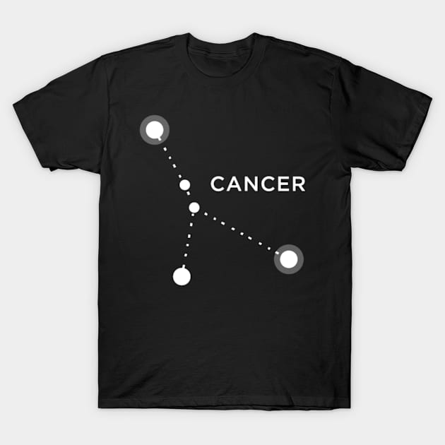 Cancer Zodiac Constellation Sign Shirt T-Shirt by writewin